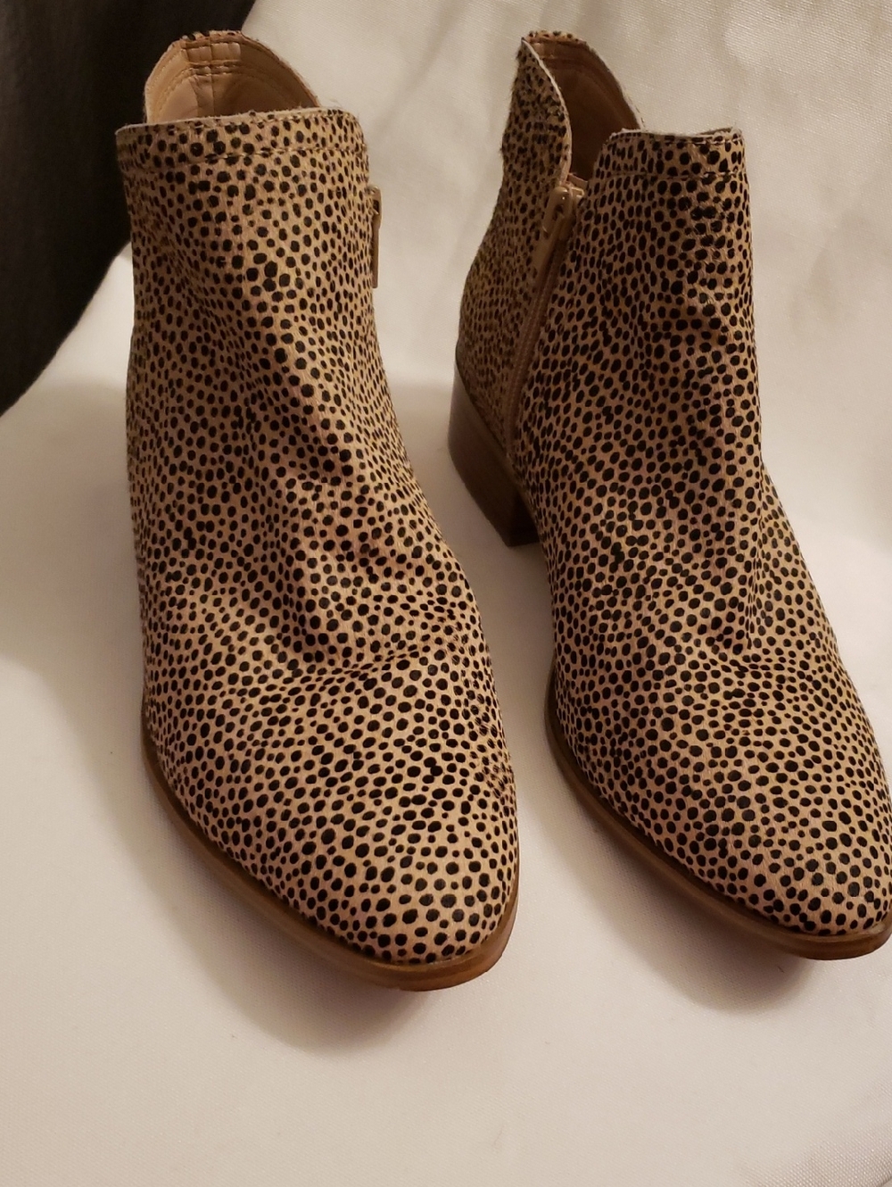Aldo Cheetah-Spot Ankle Boots in Tan and Black